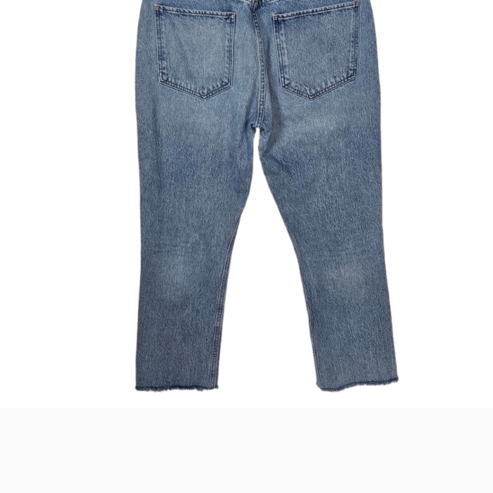 Agolde Riley High Rise Jean Light Wash Button Fly Size 30 - Picture 2 of 7